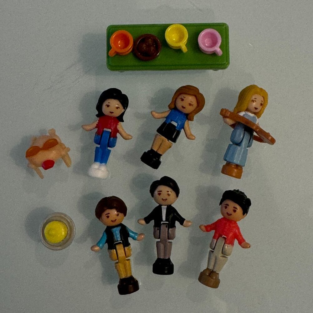 Polly Pocket Friends TV Show 6 Figure Lot Mattel + Accessories